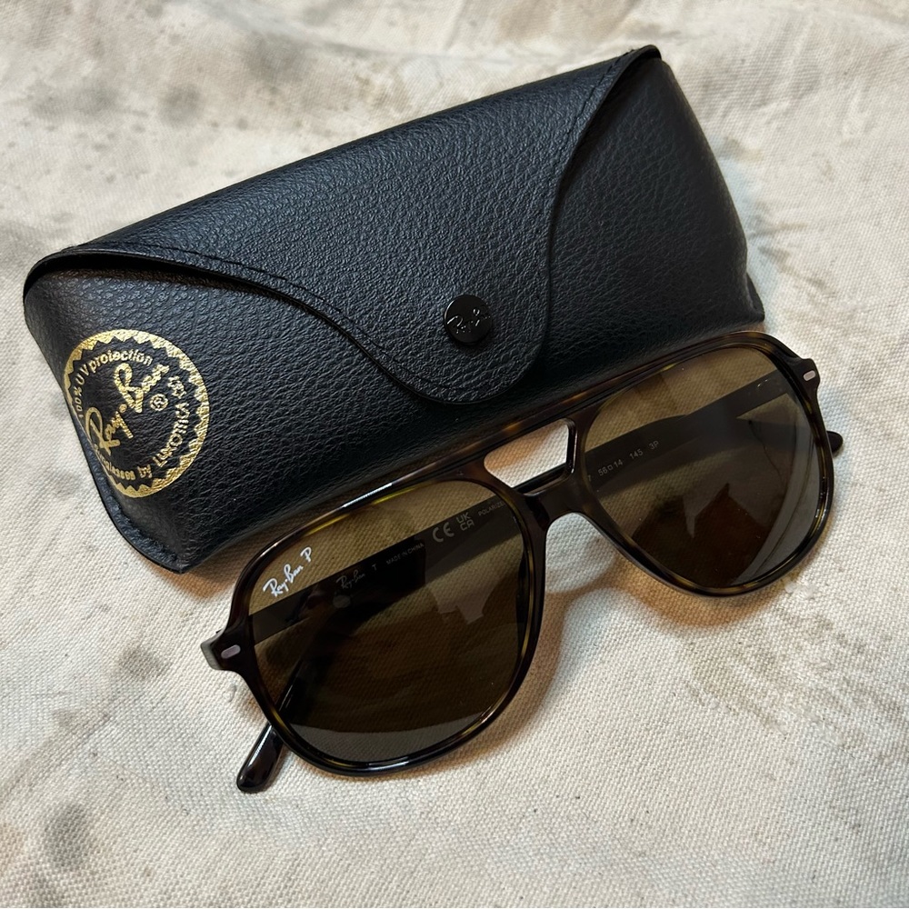 Ray-Ban ‘Bill’ Polarized Sunglasses Brown Tortoise Shell